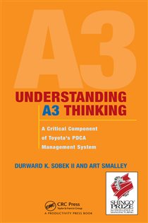 Book cover: Understanding A3 Thinking, by Durward K. Sobek II. (preview)