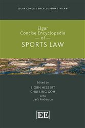 Book cover: Elgar Concise Encyclopedia of Sports Law, edited by Björn Hessert (preview)