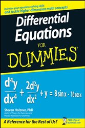 Book cover: Differential Equations For Dummies, by Steven Holzner (preview)