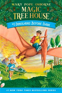 Book cover: Dinosaurs Before Dark (Book 1 of Magic Tree House) by Mary Pope Osborne (preview)