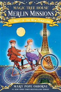 Book cover: Night of the New Magicians (Book 7 of Magic Tree House Merlin Mission) by Mary Pope Osborne (preview)