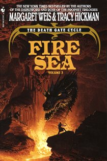 Book cover: Fire Sea (Book 3 of A Death Gate Novel) by Margaret Weis (preview)