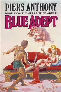 Book cover: Blue Adept (Book 2 of Apprentice Adept) by Piers Anthony (preview)