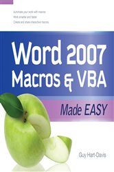 Book cover: Word 2007 Macros & VBA Made Easy, by Guy Hart-Davis (preview)