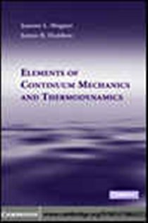 Book cover: Elements of Continuum Mechanics and Thermodynamics, by Joanne L. Wegner (preview)