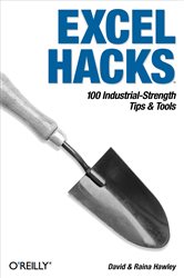 Book cover: Excel Hacks, by David Hawley (preview)