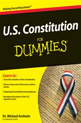 Book cover: U.S. Constitution For Dummies, by Michael Arnheim (preview)