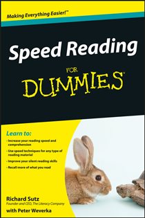 Book cover: Speed Reading For Dummies, by Richard Sutz (preview)