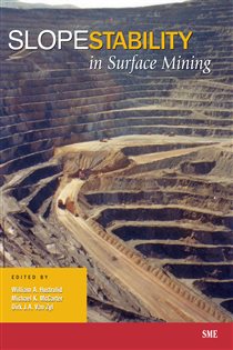 Book cover: Slope Stability in Surface Mining, edited by William A. Hustrulid (preview)