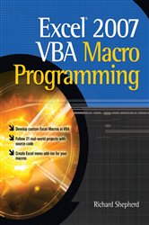 Book cover: Excel 2007 VBA Macro Programming, by Richard Shepherd (preview)