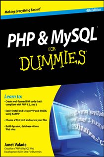 Book cover: PHP and MySQL For Dummies, by Janet Valade (preview)
