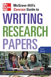 Book cover: McGraw-Hill's Concise Guide to Writing Research Papers, by Carol Ellison (preview)