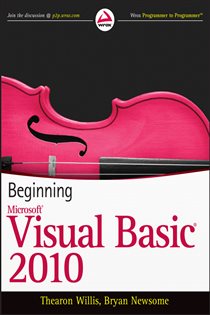 Book cover: Beginning Visual Basic 2010, by Thearon Willis (preview)