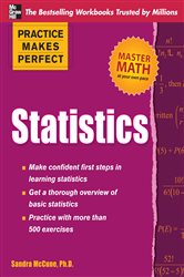 Book cover: Practice Makes Perfect Statistics, by Sandra McCune (preview)