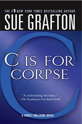 Book cover: "C" Is for Corpse (Book 3 of Kinsey Millhone Alphabet Mysteries) by Sue Grafton (preview)