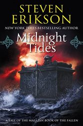 Book cover: Midnight Tides (Book 5 of Malazan Book of the Fallen) by Steven Erikson (preview)