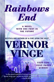 Book cover: Rainbows End, by Vernor Vinge (preview)