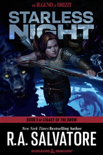 Book cover: Starless Night (Book 8 of The Legend of Drizzt) by R.A. Salvatore (preview)
