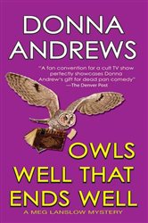 Book cover: Owls Well That Ends Well (Book 6 of Meg Langslow Mysteries) by Donna Andrews (preview)