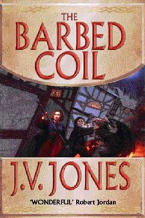 Book cover: The Barbed Coil, by J V Jones. (preview)