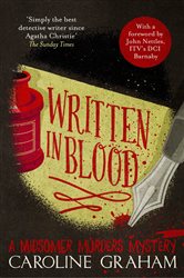 Book cover: Written in Blood, by Caroline Graham (preview)