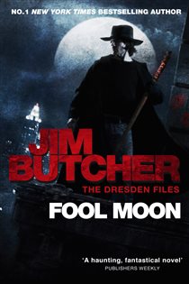 Book cover: Fool Moon (Book 2 of Dresden Files) by Jim Butcher (preview)