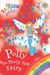 Book cover: Polly The Party Fun Fairy (Book 5 of Rainbow Magic) by Daisy Meadows (preview)