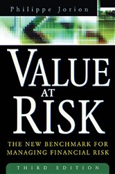 Book cover: Value at Risk, 3rd Ed., by Philippe Jorion (preview)