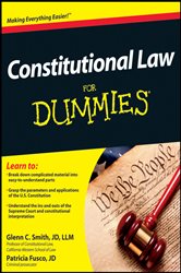 Book cover: Constitutional Law For Dummies, by Glenn Smith (preview)