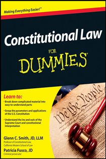 Book cover: Constitutional Law For Dummies, by Glenn Smith (preview)