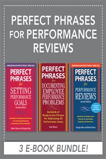 Book cover: Perfect Phrases for Performance Reviews (EBOOK BUNDLE), by Douglas Max (preview)