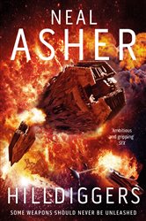 Book cover: Hilldiggers, by Neal Asher (preview)