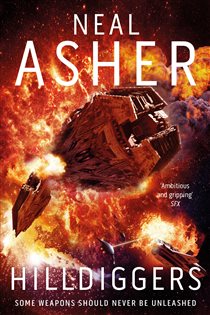 Book cover: Hilldiggers, by Neal Asher (preview)