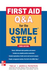 Book cover: First Aid Q&A for the USMLE Step 1, Third Edition, by Tao Le (preview)