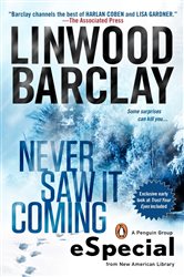 Book cover: Never Saw It Coming, by Linwood Barclay (preview)