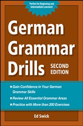 Book cover: German Grammar Drills, by Ed Swick (preview)