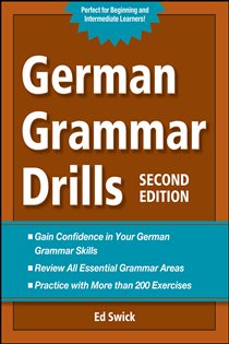Book cover: German Grammar Drills, by Ed Swick (preview)