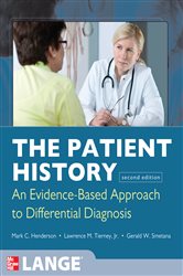 Book cover: The Patient History: Evidence-Based Approach, by Mark Henderson (preview)