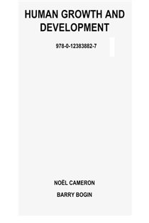 Book cover: Human Growth and Development, edited by Noel Cameron (preview)