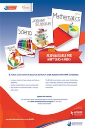 Book cover: Sciences for the IB MYP 1, by Paul Morris (preview)