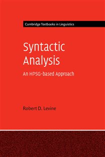 Book cover: Syntactic Analysis, by Robert D. Levine (preview)