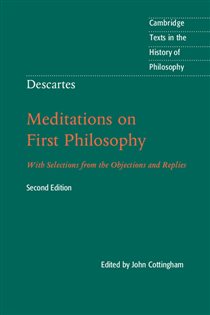 Book cover: Descartes: Meditations on First Philosophy, edited by John Cottingham (preview)