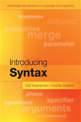Book cover: Introducing Syntax, by Olaf Koeneman (preview)