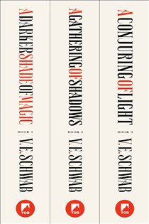 Book cover: The Shades of Magic Series, by V. E. Schwab (preview)