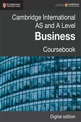 Book cover: Cambridge International AS and A Level Business Coursebook Digital Edition, by Peter Stimpson (preview)