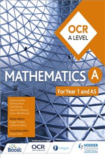 Book cover: OCR A Level Mathematics Year 1 (AS), by Sophie Goldie (preview)