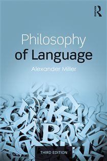 Book cover: Philosophy of Language, by Alexender Miller (preview)