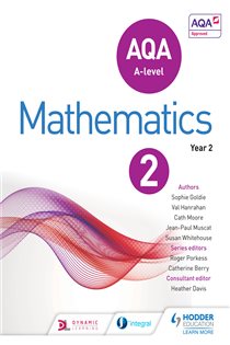 Book cover: AQA A Level Mathematics Year 2, by Sophie Goldie (preview)