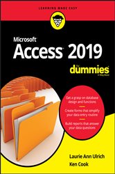 Book cover: Access 2019 For Dummies, by Laurie A. Ulrich (preview)