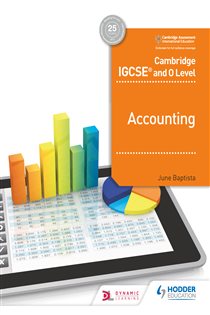 Book cover: Cambridge IGCSE and O Level Accounting, by June Baptista (preview)